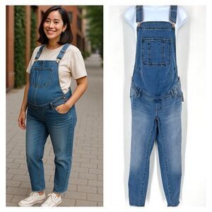 Time and‎ Tru NWT Women's Maternity Semi-fitted Overalls Size Small Stretch